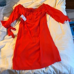 Never worn orange red Vince Camuto dress